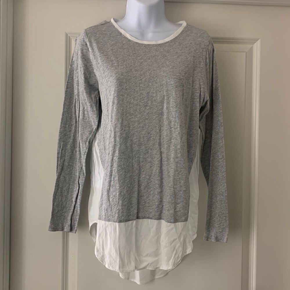 Two by VINCE CAMUTO, long sleeve, hi-low, blouse, cotton/rayon. Great condition